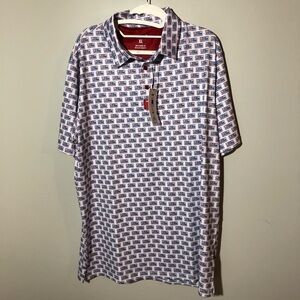 NWT Bogeybros XL a**man license plate performance polo Seinfeld Kramer white